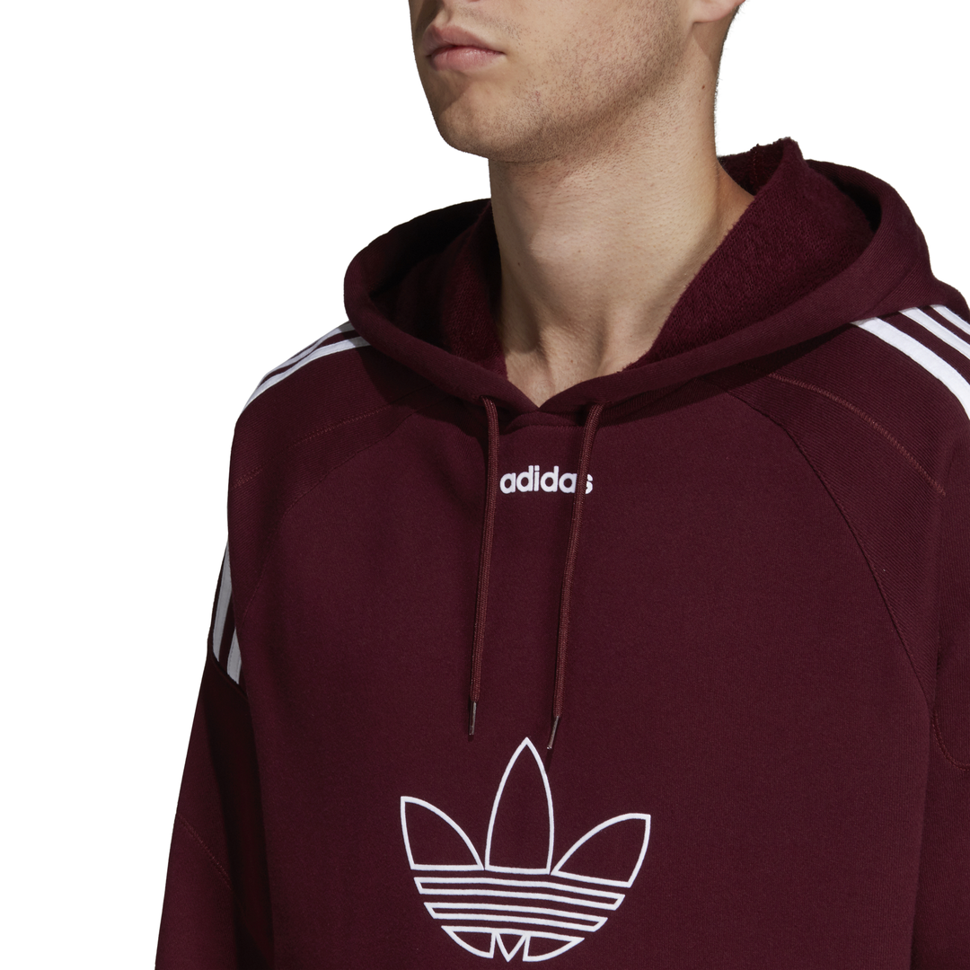 Adidas Originals Flock Trefoil Hoodie maroon