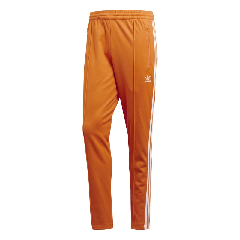 adidas beckenbauer track pants orange