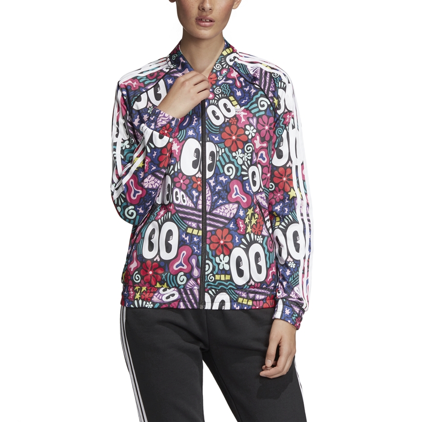 chamarra de flores adidas