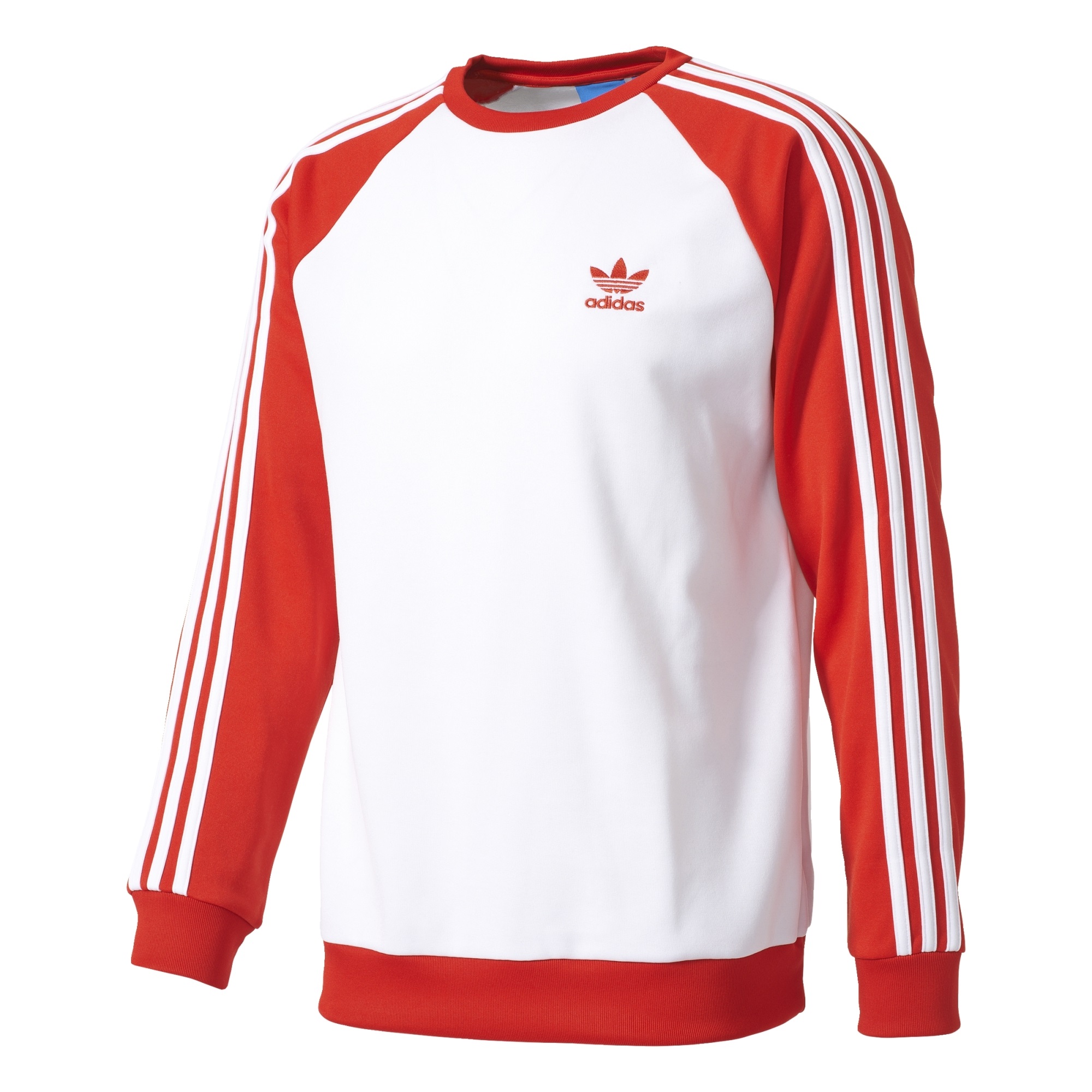 sudadera adidas roja y blanca