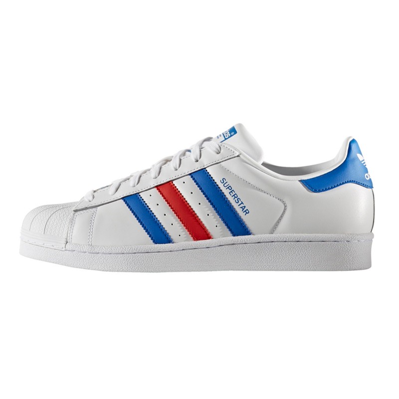 Adidas Originals Superstar Foundation White Blue Red