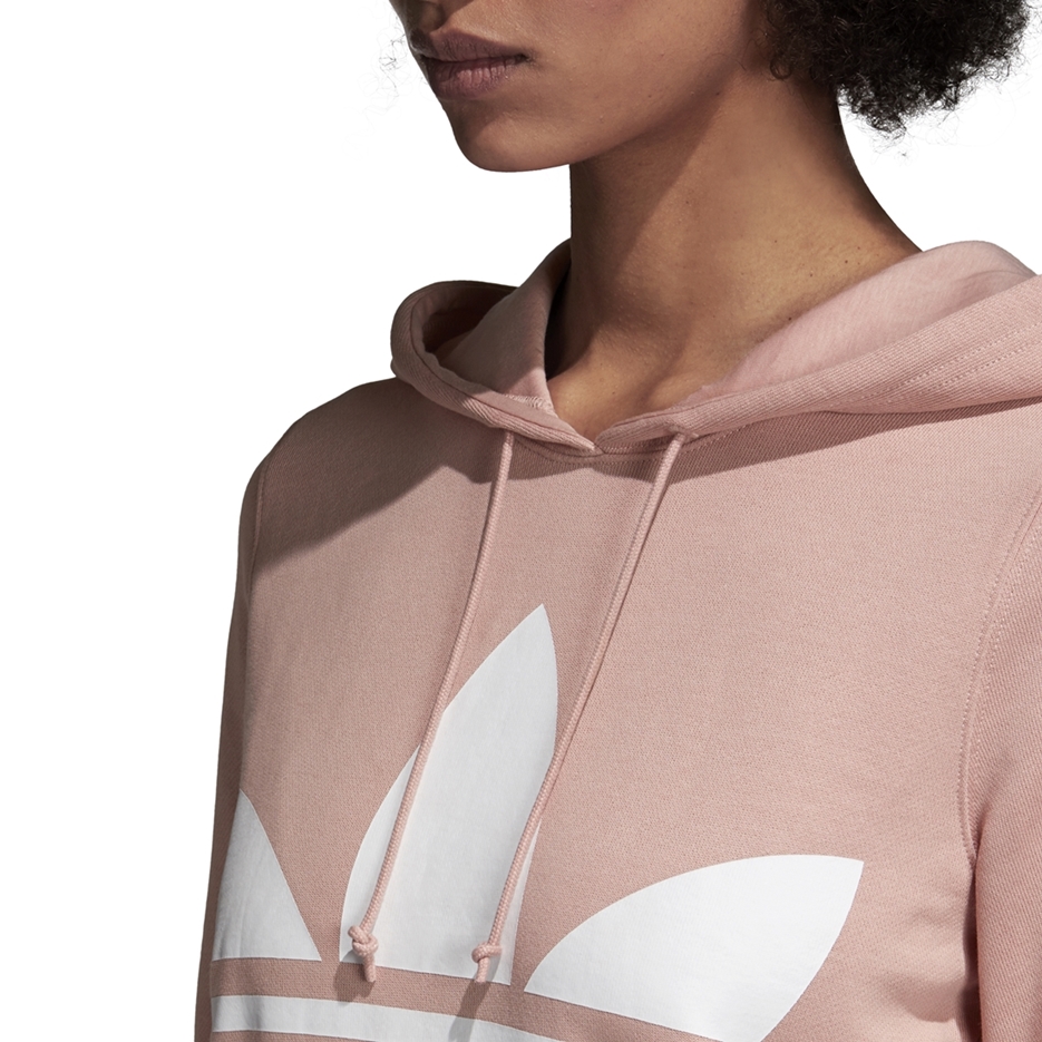 adidas trefoil hoodie pink