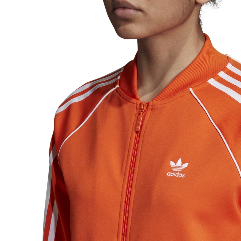 orange adidas jacket womens