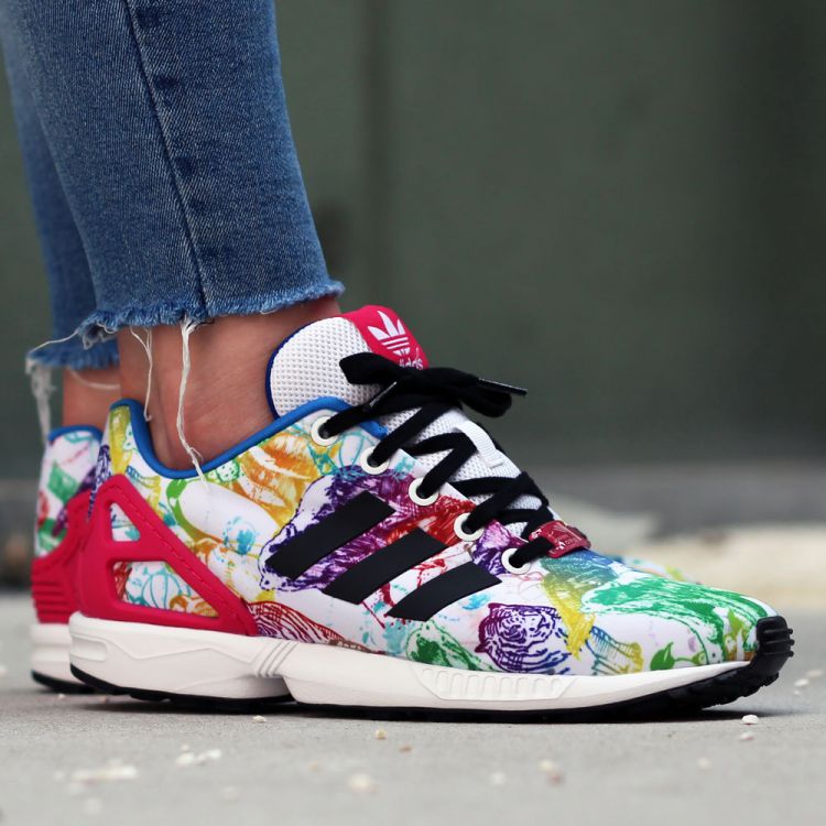 Soltero Aprobación Reducción de precios Adidas Originals ZX Flux J "Party Jungle" (multicolor)