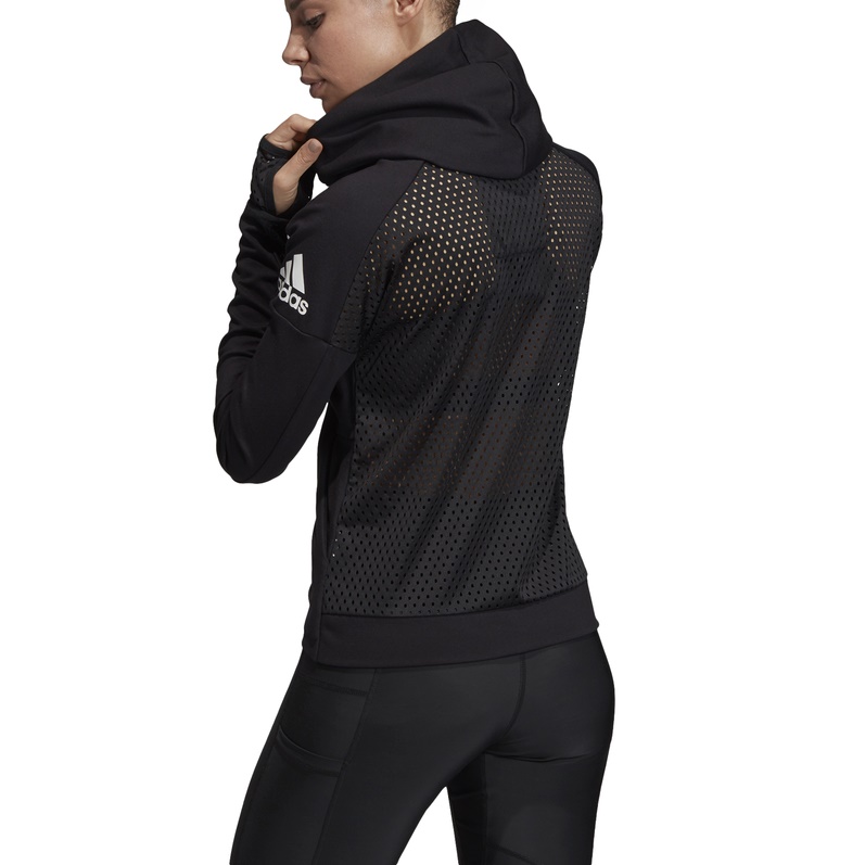 Adidas W Z.N.E Fast Release Mesh Hoodie Black