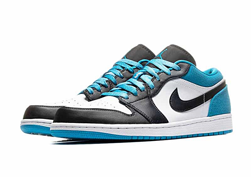 air jordan 1 low se black laser blue & white