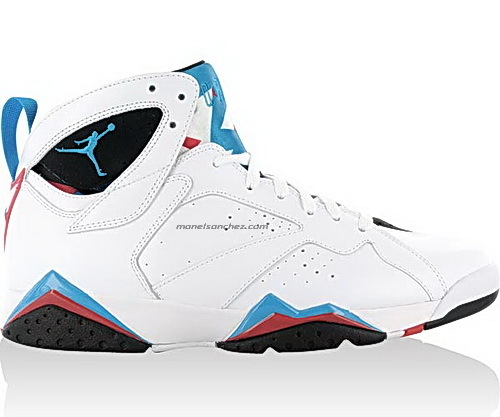 jordan 7 blanco con azul