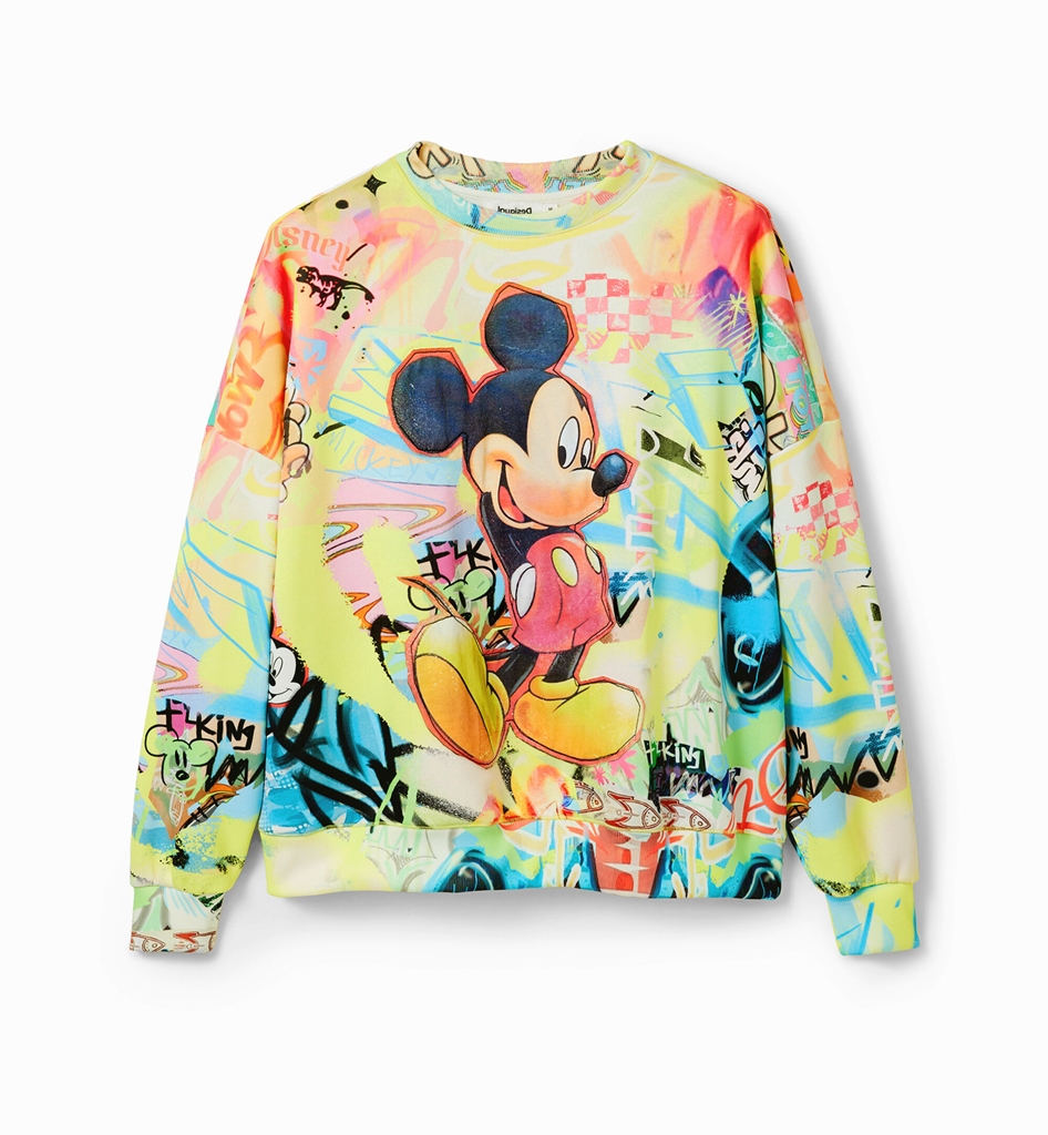 Sudadera oversize Mickey Mouse de mujer