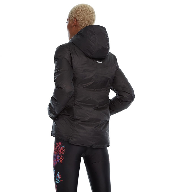 Desigual Steppmantel Für Damen | Langer Wintermantel Mit Gürtel & Karo-Muster | HW21 Kollektion