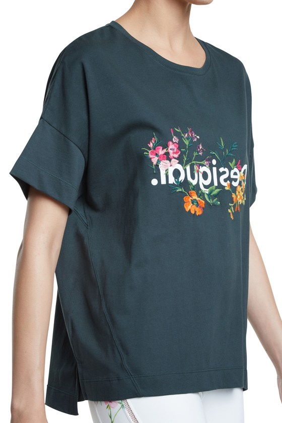 T-shirt Oversized Desigual Femme - Modèle YOLY Référence 61T25N7 - Multicolore Taille S - Neuf Avec étiquettes