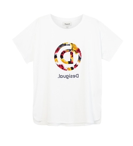 Desigual T-Shirt Oversize Galactic Camiseta para Mujer 