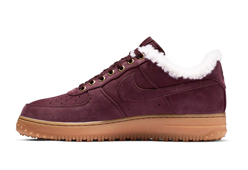 nike air force 1 burgundy suede
