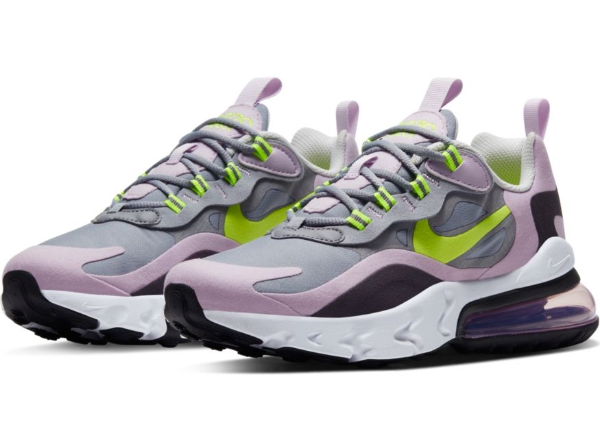 peine administrar elegante Nike Air Max 270 React (GS) "Lilac Waves"