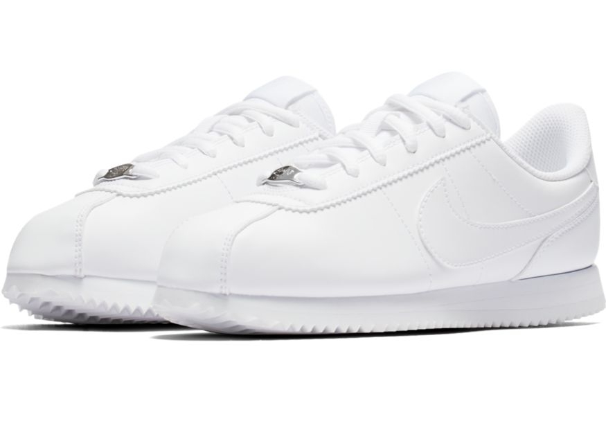 nike gs cortez basic white
