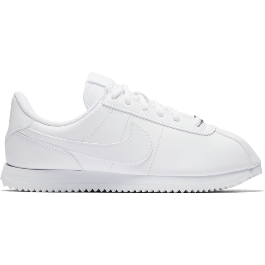nike gs cortez basic white