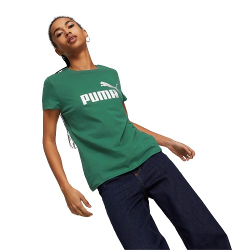 Camiseta Puma ESS+ Metallic Logo Rosa Mujer