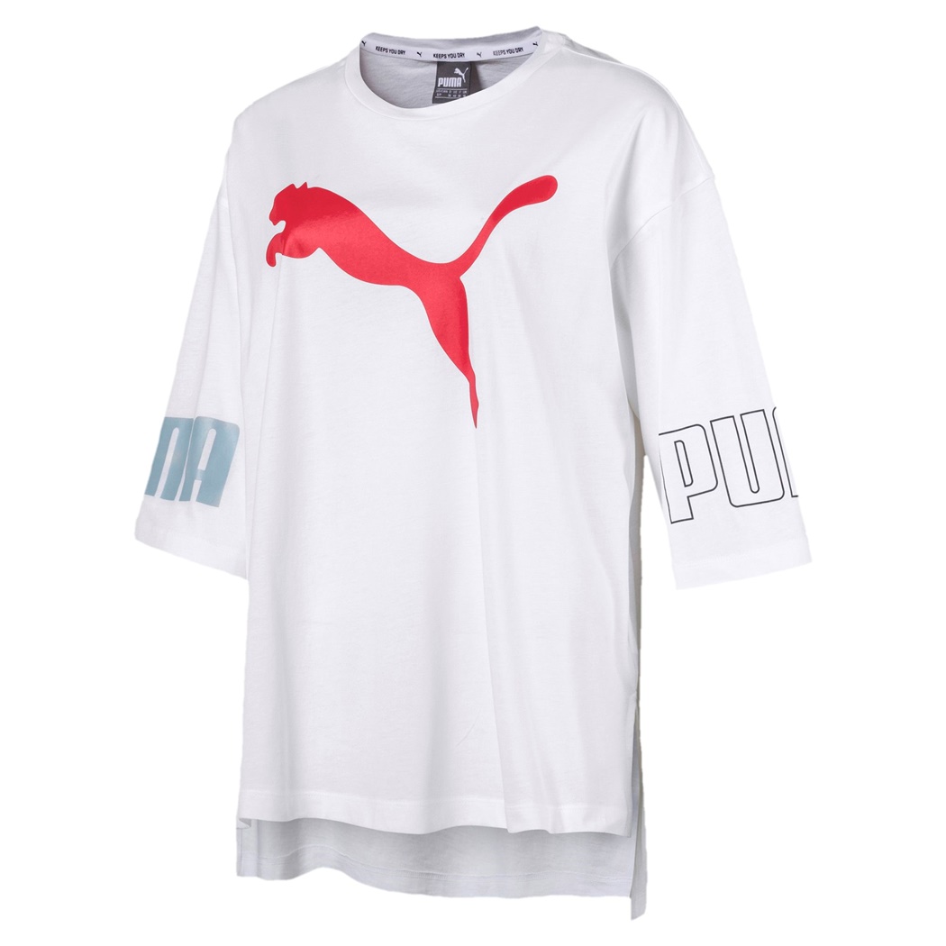 Puma Modern Sport Logo Tee Wn´s (White/Ribbon red)