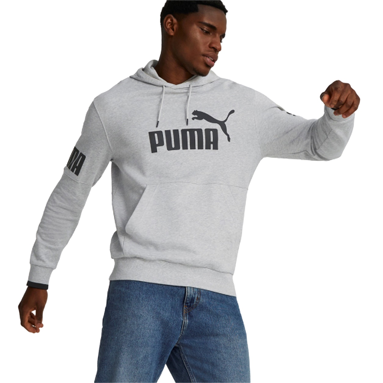 Sudadera con capucha Hombre PUMA Power Colourblock Gris