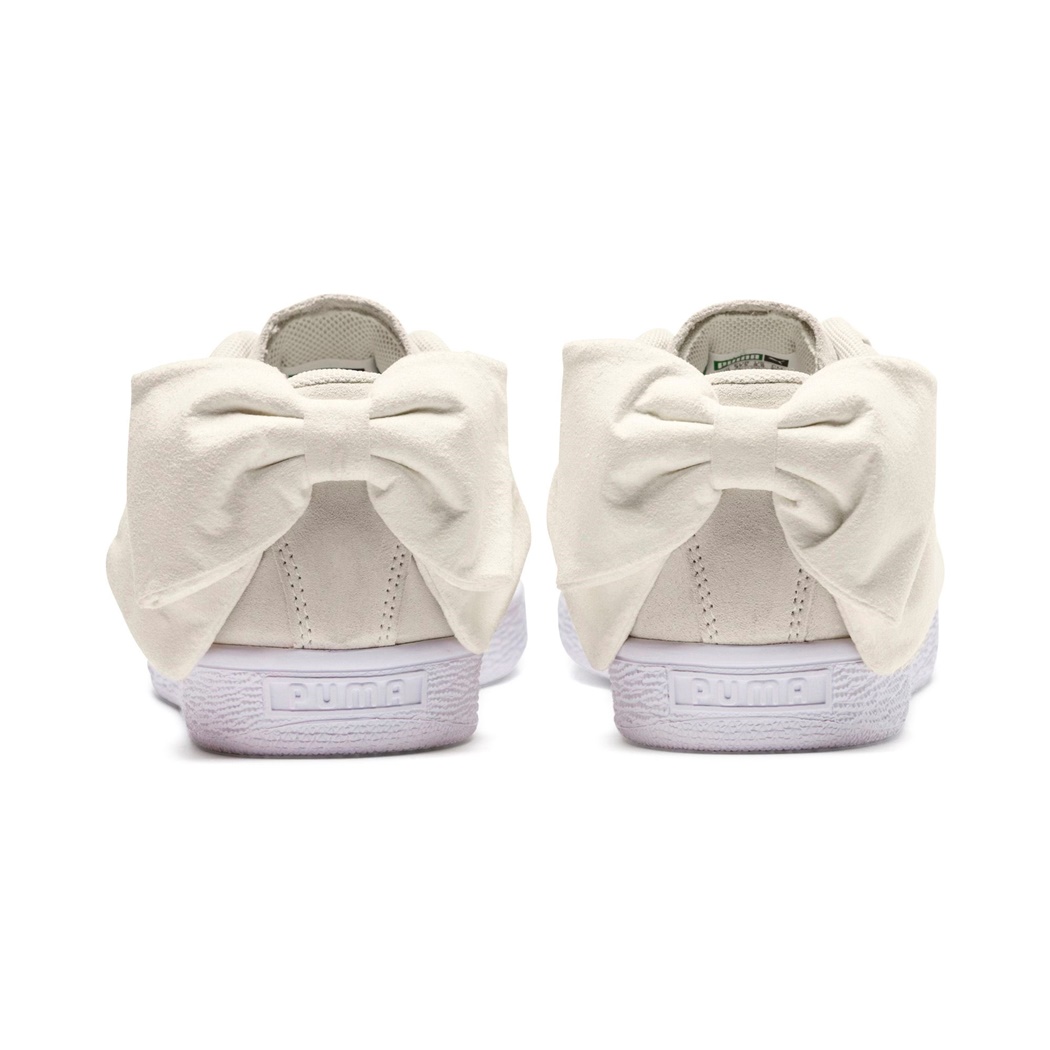 puma suede bow beige