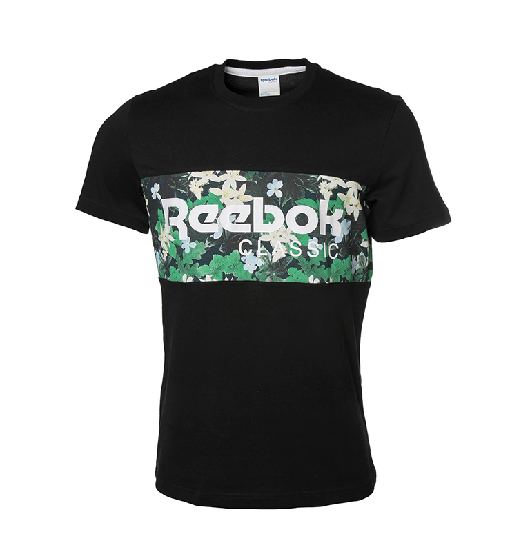 Reebok Classic Camiseta Foundation Archive Stripe (negro)